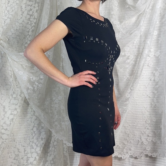 Black Mirrored Statement Dress - Picture 3 of 4